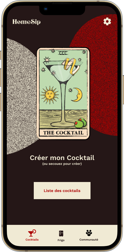 Mockup page d'accueil HomeSip