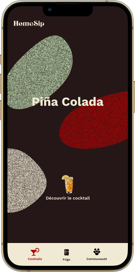 Mockup page cocktail réalisable HomeSip